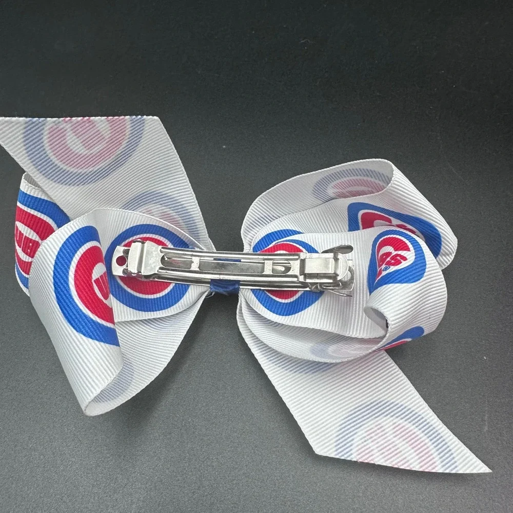 Chicago Cubs Hat Cap & Hair Bow Set Youth Baseball Fan Red‎ White